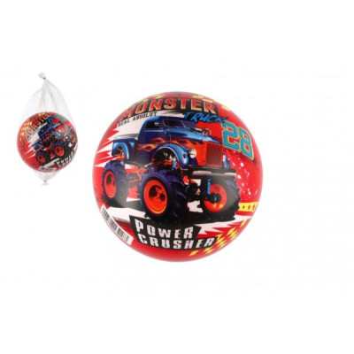 Lopta Super cars monster truck nafúknutý 14cm v sieťke