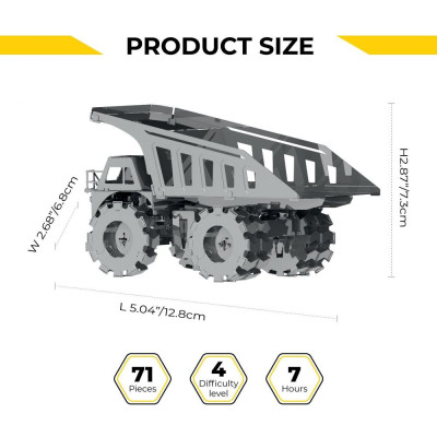 Metal Time Luxusní ocelová stavebnice Důlní vůz Quarry Transporter