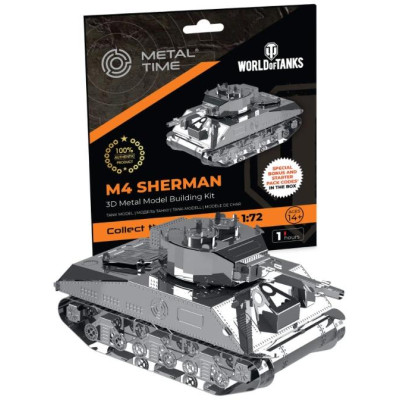 Metal Time Luxusní ocelová stavebnice M4 Sherman World of Tanks