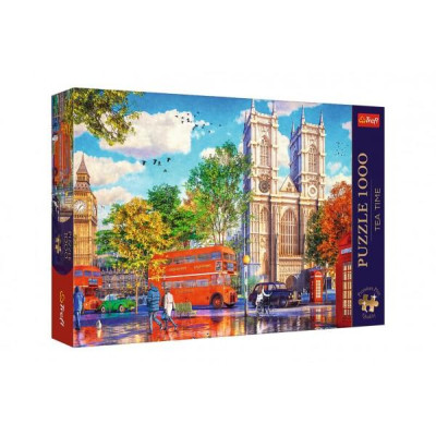 Puzzle Premium Plus - Čajový čas: Pohľad na Londýn 1000 dielikov 68,3x48cm v krabici 40x27x6cm