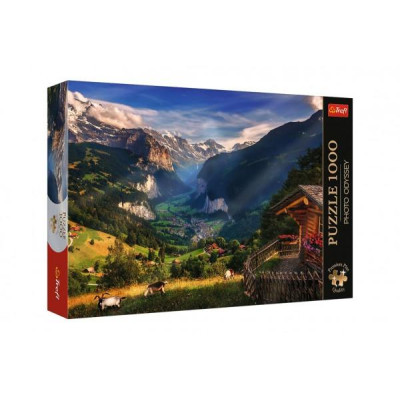 Puzzle Premium Plus - Photo Odyssey: Údolie Lauterbrunnen 1000 dielikov 68,3x48cm v krabici 40x27x6