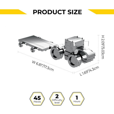 Metal Time Luxusní ocelová stavebnice Traktor Slobozhanets