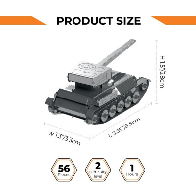 Metal Time Luxusní ocelová stavebnice tank AMX-13/75