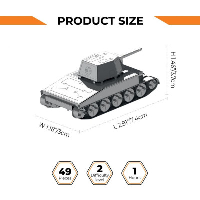 Metal Time Luxusní ocelová stavebnice tank T67