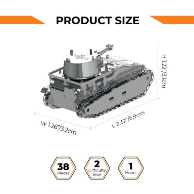 Metal Time Luxusní ocelová stavebnice tank Leichttractor Vs.Kfz.31