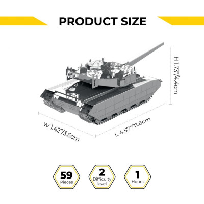 Metal Time Luxusní ocelová stavebnice tank Oplot T-84