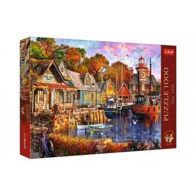 Puzzle Premium Plus - Čajový čas: Prímorský prístav 1000 dielikov 68,3x48cm v krabici 40x27x6cm