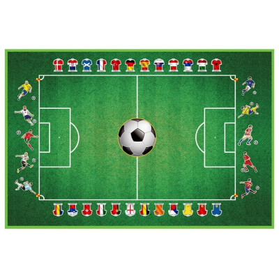 Siva koberec Fotbal 150 x 100 cm
