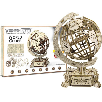 Wooden City dřevěné puzzle - 3D puzzle Globus 231 dílů