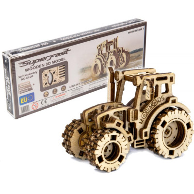 Wooden City dřevěné puzzle - 3D Superfast Traktor