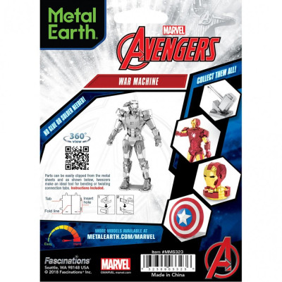 Metal Earth Luxusní ocelová stavebnice Marvel Avenger War Machine