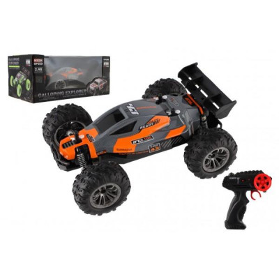 Auto RC Buggy rýchlostný 2,4 GHz plast 25cm na batérie oranžové v krabici 31x14x18cm