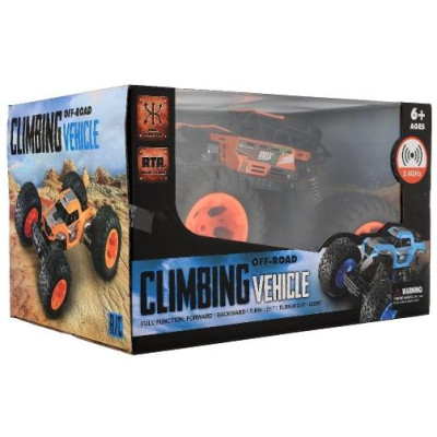 Auto RC Off-Road terénne 2,4 GHz plast 32cm dobíjací pack + batéria oranžový v krabici 38x23x26cm