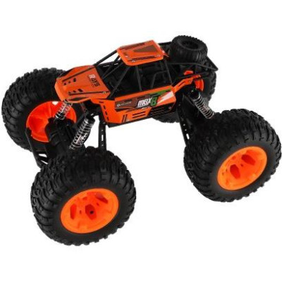 Auto RC Off-Road terénne 2,4 GHz plast 32cm dobíjací pack + batéria oranžový v krabici 38x23x26cm