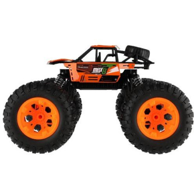 Auto RC Off-Road terénne 2,4 GHz plast 32cm dobíjací pack + batéria oranžový v krabici 38x23x26cm