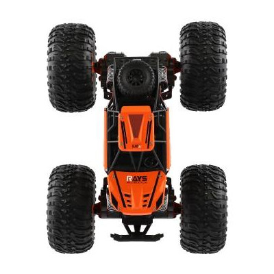 Auto RC Off-Road terénne 2,4 GHz plast 32cm dobíjací pack + batéria oranžový v krabici 38x23x26cm