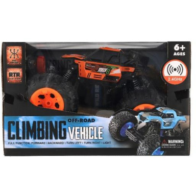 Auto RC Off-Road terénne 2,4 GHz plast 32cm dobíjací pack + batéria oranžový v krabici 38x23x26cm