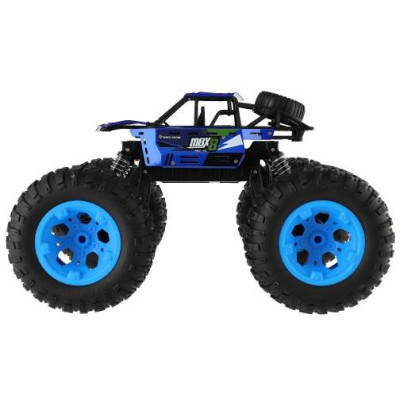 Auto RC Off-Road terénny 2,4 GHz plast 32cm dobíjací pack + batéria modrej v krabici 38x23x26cm