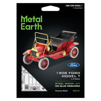 Metal Earth Luxusní ocelová stavebnice Ford - 1908 Model T - červený