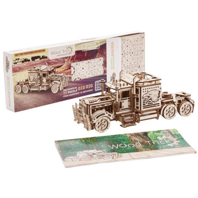 Wood Trick 3D dřevěné puzzle tahače BIG RIG