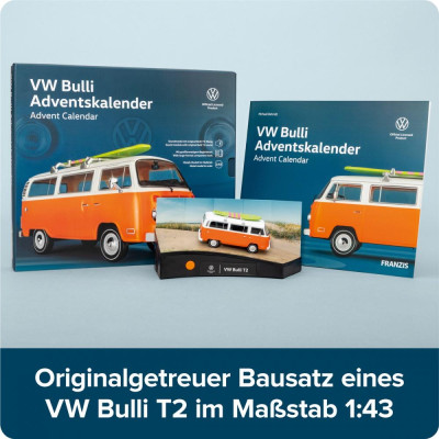 Franzis adventní kalendář VW Bulli T2 oranžový 1:43