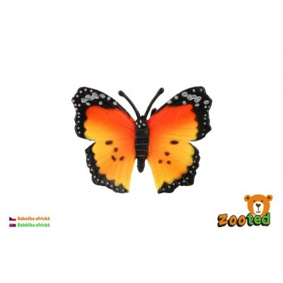 Motýľ Monarcha africký (Babôčka) zooted plast 7cm v sáčku