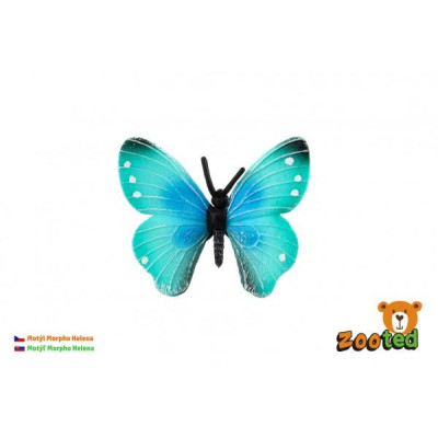 Motýľ tropický Morpho Helena zooted plast 7cm v sáčku