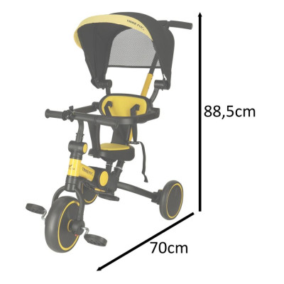 Knoki tříkolka Trike Fix V4 žluto-černá