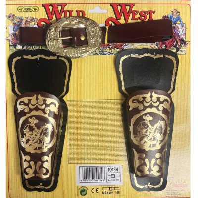 Villa Wild west kovbojský set 3V1 hnědý