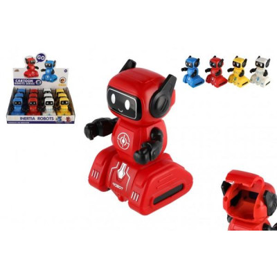 Robot na zotrvačník plast 7x11cm 4 farby 12ks v boxe