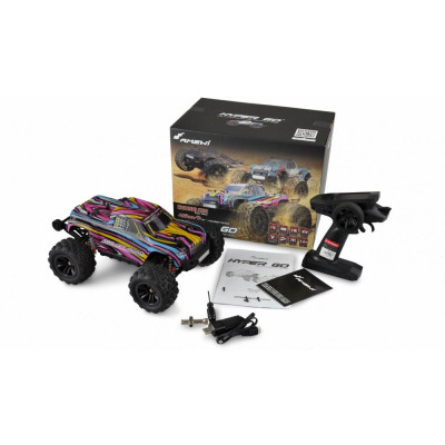 Amewi RC Hyper Go Monster Truck brushless 4WD 1:16 RTR, modročervený