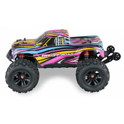 Amewi RC Hyper Go Monster Truck brushless 4WD 1:16 RTR, modročervený