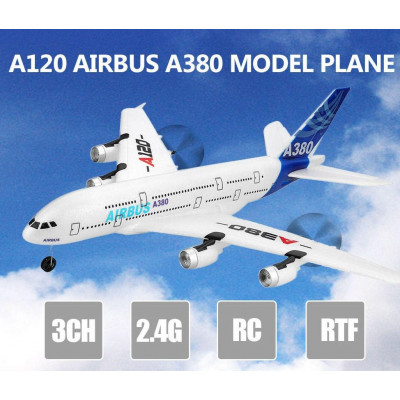 AIRBUS A380 RC letadlo se stabilizací, 3ch - motory a výškovka, 510mm, RTF 2,4GHz, EPP