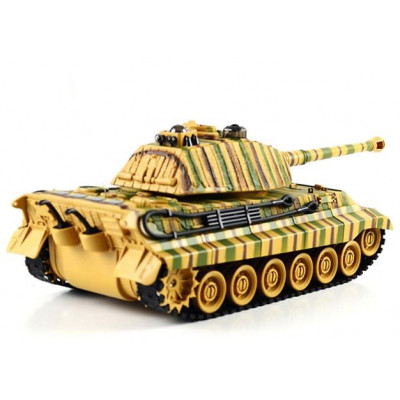 Bojující tank King Tiger  2,4 GHz s infra dělem, bojující 1:28