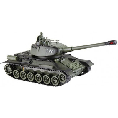 Bojující tank T34  2,4 GHz s infra dělem, bojující 1:28