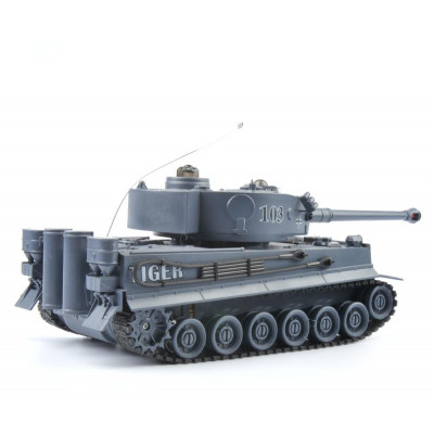 Bojující tank Tiger 1 šedý 2,4 GHz s infra dělem, bojující 1:28