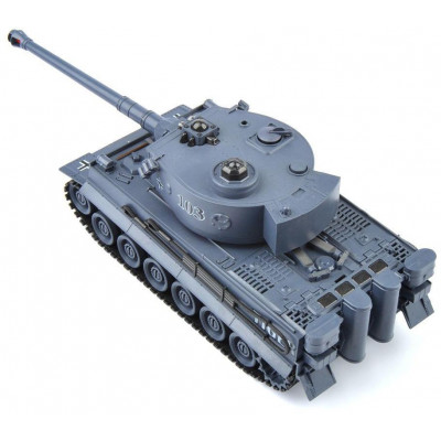 Bojující tank Tiger 1 šedý 2,4 GHz s infra dělem, bojující 1:28