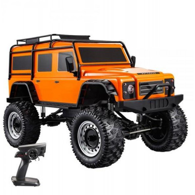 LAND ROVER DEFENDER Rock Crawler 4WD 1:8, oranžová, 2,4 Ghz, LED