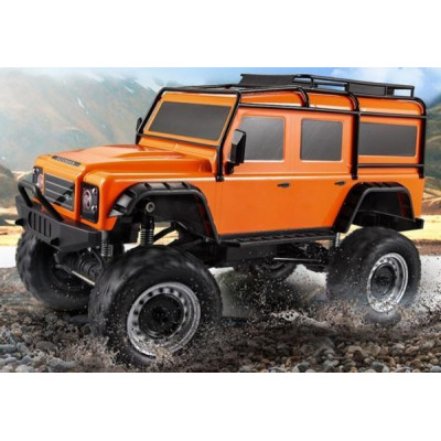 LAND ROVER DEFENDER Rock Crawler 4WD 1:8, oranžová, 2,4 Ghz, LED