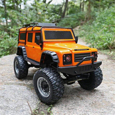 LAND ROVER DEFENDER Rock Crawler 4WD 1:8, oranžová, 2,4 Ghz, LED