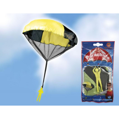 Házející padák s parašutistou PARACHUTE, různobarevné, 46 cm