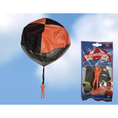 Házející padák s parašutistou PARACHUTE, různobarevné, 46 cm