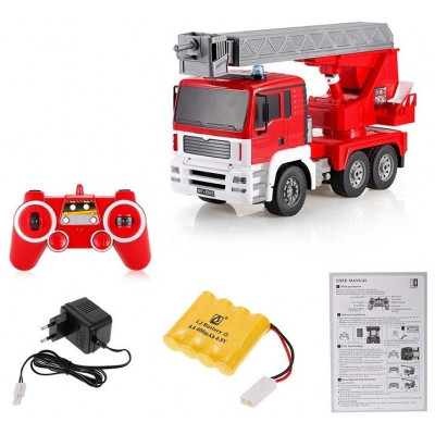 MAN FIRE TRUCK 4WD Hasiči, 1:20, zvukový modul, LED,  funkční žebřík, RTR