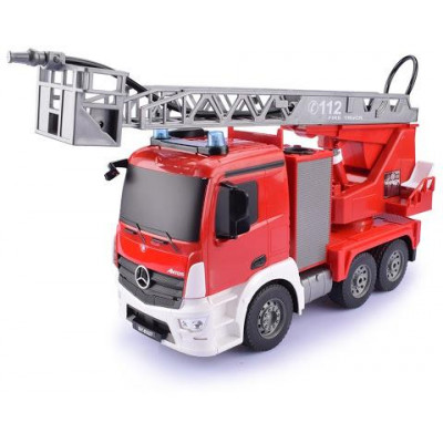 Merecedes-Benz Antos FIRE TRUCK 4WD, 1:20, funkční stříkačka a žebřík, zvuk, LED, RTR