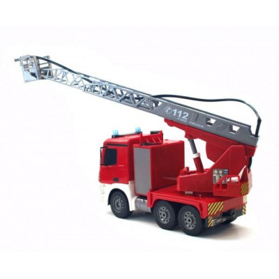 Merecedes-Benz Antos FIRE TRUCK 4WD, 1:20, funkční stříkačka a žebřík, zvuk, LED, RTR