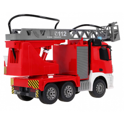 Merecedes-Benz Antos FIRE TRUCK 4WD, 1:20, funkční stříkačka a žebřík, zvuk, LED, RTR