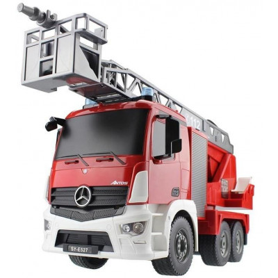 Merecedes-Benz Antos FIRE TRUCK 4WD, 1:20, funkční stříkačka a žebřík, zvuk, LED, RTR